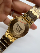 Audemars Piguet RoyalOak 41mm Dourado Mostrador Cinza Bezel Aço