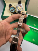 Rolex Daytona 40mm Dourado Mostrador Marrom, Luneta Preta