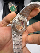 Audemars Piguet Royal Oak Aço/Rose 39mm Mostrador Verde Bezel