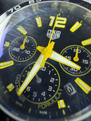 Tag Heuer F1 Cronometro 42mm Aço Mostrador Amarelo, Pulseira Borracha