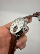Patek Philippe Classic Turbilhão 44mm Aço, Pulseira Couro