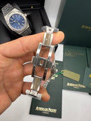 Audemars Piguet Royal Oak 41mm Aço Mostrador Grafite Bezel Aço Pulseira Aço