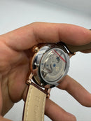 Patek Philippe Classic Turbilhão 44mm Aço/Rose, Pulseira Couro