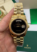 Rolex Day-Date Presidente SB 40mm Dourado Mostrador Preto