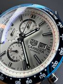 Tag Heuer Carrera Aço 43mm, Mostrador Azul, Puls. Couro