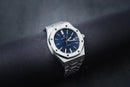 Audemars Piguet Royal Oak 41mm Aço Mostrador Preto Bezel Aço Pulseira Aço