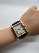 Cartier Relógio Tank Française Aço/Rose 39mm/36mm - Couro