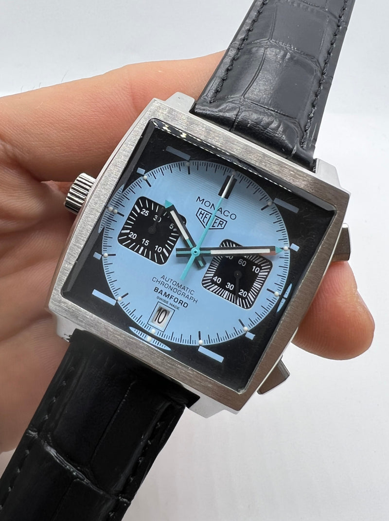TAG Heuer Mônaco Cronógrafo, 39mm, Mostrador Azul