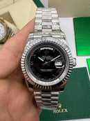 Rolex Day-Date Presidente 40mm Aço Mostrador Preto