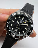 Tag Heuer Aquarecer 300, 43mm, Aço, Mostrador Preto, Bezel Preto