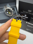 TAG Heuer Formula 1 Chronograph x Senna 44mm - Aço PVD - Pulseira Borracha