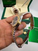 Rolex Datejust 36mm/31mm Aço/Ouro - Mostrador Cinza - Pulseira Jubilee - CLONE