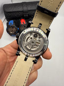 Roger Dubuis Excalibur Tourbillon Duplo 45mm Aço/OxBlack