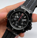 Hublot Big Bang 44mm Aço All Black Pulseira Borracha