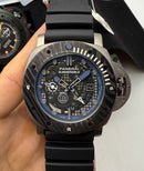 Panerai Luminor Submersible 47mm Aço/OxBlack BRABUS - Azul