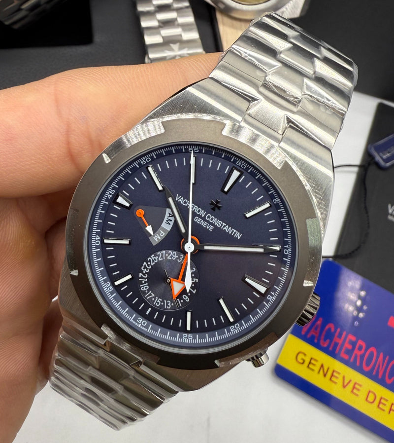 Vacheron Constantin Overseas Dual Time Aço 41mm, Mostrador Azul
