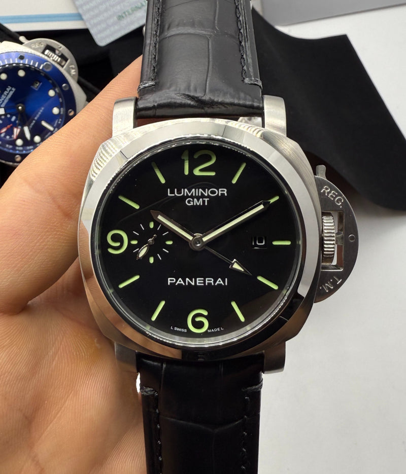 Panerai Luminor Marina GMT 44 mm Aço Mostrador Preto