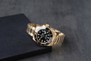 Rolex Submariner Date 41mm Dourado Mostrador Preto Luneta Preta