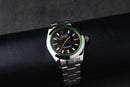 Rolex Milgauss 40mm Aço Mostrador Preto Luneta Lisa Pulseira Oyster