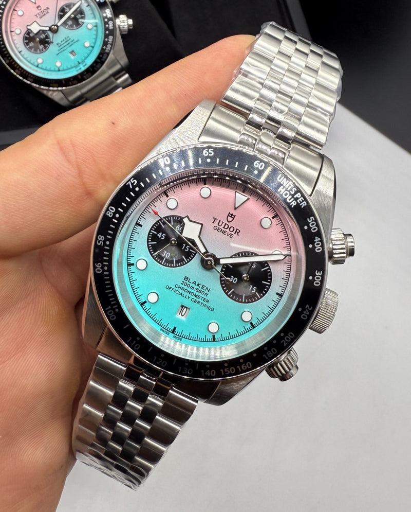 Tudor Black Bay Blaken Chrono Aço 41mm, Mostrador BiColor - Jubilee
