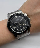 Hublot Classic Chrono 45mm Aço Mostrador Preto Bisel Aço