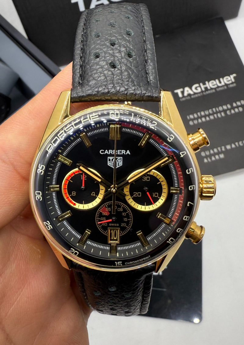 TAG Heuer Carrera Chronosprint x Porsche - Aço/Dourado 42mm -