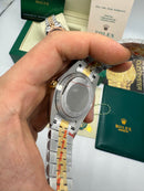 Rolex Date-Just 41mm/36mm/31mm Aço/Dourado, Mostrador Dourado, Luneta Canelada