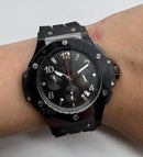 Hublot Big Bang 44mm Aço All Black Pulseira Borracha