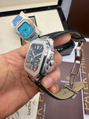 Patek Philippe Cubitus, Aço Fases da Lua 42mm, Mostrador Preto, Pulseira Nylon