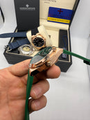 Vacheron Constantin Overseas Turbilhão Aço/Rose 40mm, Mostrador Verde