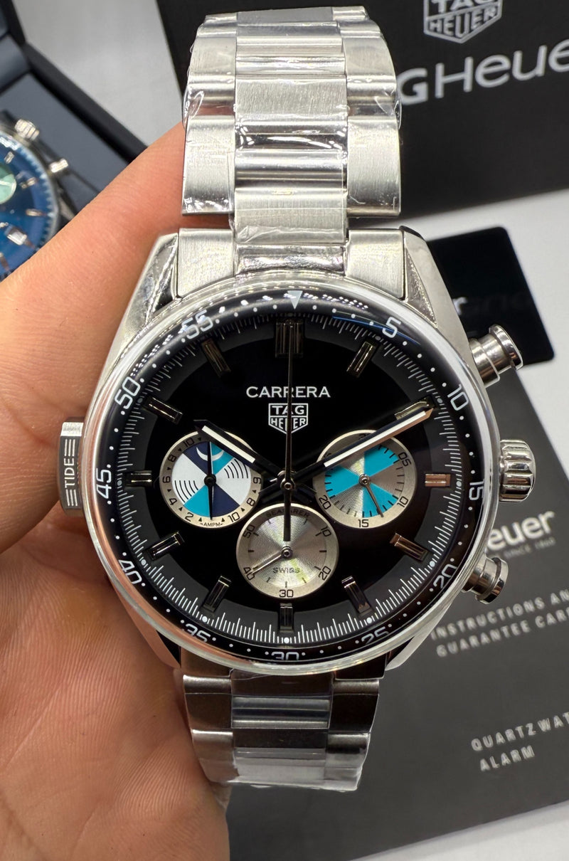 TAG Heuer Carrera Chronosprint x Porsche - Aço 42mm - Preto