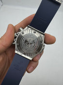 Hublot Big Bang 44mm Aço Mostrador Azul Esqueleto