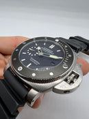 Panerai Luminor Submersible 47mm Aço Mostrador Preto Bezel Preto