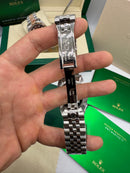 Rolex Datejust 31mm/36mm Aço, Mostrador Rosa, Luneta Canelada