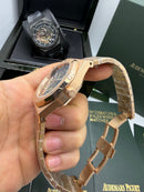 Audemars Piguet Royal Oak 41mm Esqueleto Aço/Rose