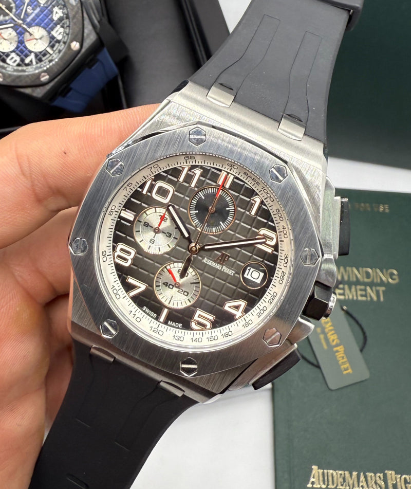 Audemars Piguet Royal Oak Offshore 44mm Mostrador Preto Bezel Aço