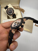 Bvlgari Aluminium Crono 41mm - Aço/Rose - Mostrador Branco