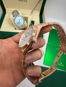 Rolex Oyster Perpetual Land‑Dweller 40mm Rose, Mostrador Prata