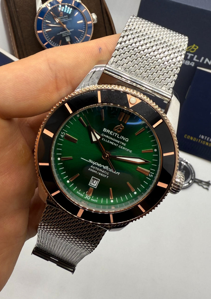 Breitling Superocean Aço 44mm Pulseira Aço Milanes