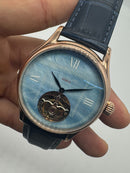 Patek Philippe Classic Turbilhão 40mm Aço/Rose, Pulseira Couro