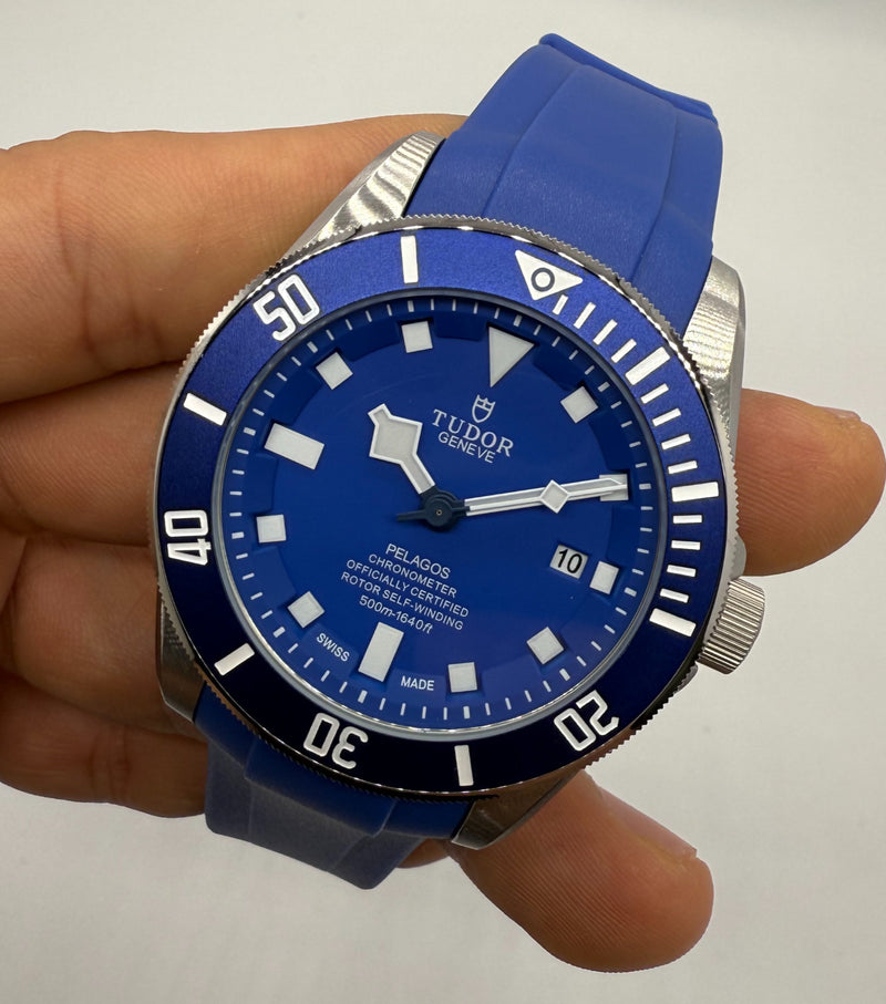 Tudor Pelagos Aço 41mm, Mostrador Azul - Borracha