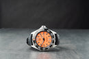 Tag Heuer F1 43mm Aço Mostrador Laranja Luneta Preta Pulseira Borracha