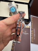 Patek Philippe Nautilus 39mm, Mostrador Azul, Pulseira Aço