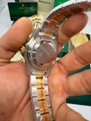 Rolex Daytona 40mm Aço/Dourado, Mostrador Branco