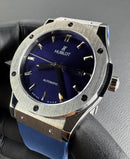 Hublot Classic Fusion 45mm Aço Mostrador Azul Bisel Aço, Puls. Borracha