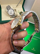 Rolex Oyster Perpetual Land‑Dweller 40mm Aço/Dourado, Mostrador Prata