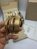 Bvlgari Serpenti Tubogas 02 Volta 35mm Aço/Dourado Mostrador Preto - Cravejado