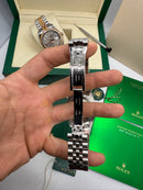 Rolex Date-Just 36mm/41mm, Aço, Mostrador Preto, Luneta Lisa