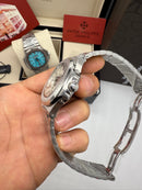 Patek Philippe Nautilus 39mm, Mostrador Branco, Pulseira Aço