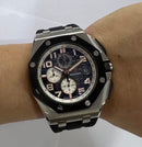 Audemars Piguet Royal Oak Offshore 44mm Mostrador Preto Bezel Aço
